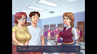 Hilarious school antics in summertime saga with dirty games