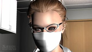 Animated gloved nurse