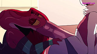Slayed by the Snake - Hard Pussy Creampie In Cowgirl ( Cartoon )