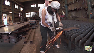 These Workers Were Not Going Easy on This Bitch That They Found Working with Them.