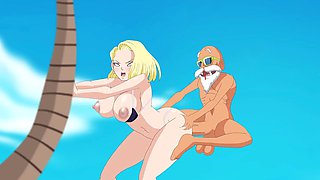 Android's wild quest for the goods in a bikini - Dragon Ball part one with Loveskysan69real