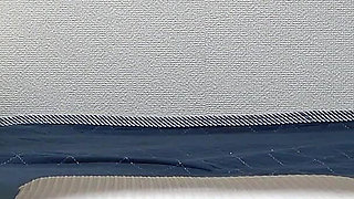 Micro Thong Denim Shorts, Ass, Thighs and Legs, a Room Where Cute Slender Japanese Girl Does Tease Exercises