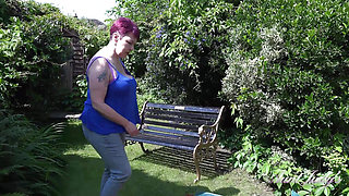 AuntJudys - Gardening with Busty Mature Housewife Layla Bird and Her Big Natural Mature Tits