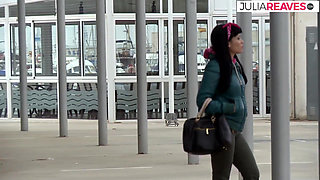 Hot bitch rides a massive cock while sucking another in threesome