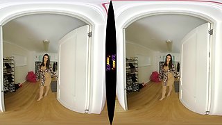 In Private; Curvy Brunette Striptease Garter Belt Nylon Heels Big Tits