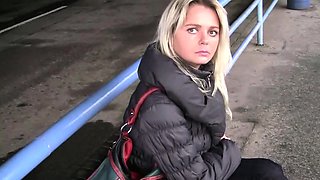 Bitch STOP - Blonde Czech MILF picked up at the bus station
