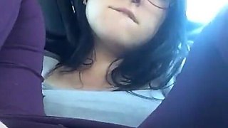 Fucking My Hairy Pussy in the Car