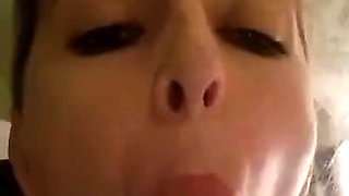 Independent Teen brunette girl toying pussy outdoor