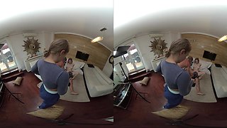 Polly Yangs Vr Part Three - Perfect Body Blonde Double Penetrated (Dp) In First Gangbang