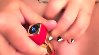 Beautiful Blonde Gets Rammed With A Toy And Her Shaking Orgasm With Her Meaty Pussy Are Amazing
