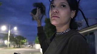 Hot latina got herself a midnight protein drink
