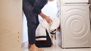 Indian Teen Girl Stuck in Washing Machine - Boy Takes Advantage of Tight Virgin Pussy - Hot Desi Sex 2025