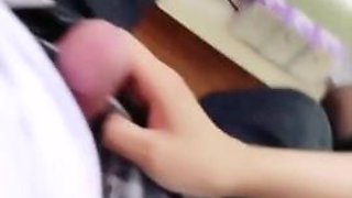The student saw that the teacher was very sexy in high-heele