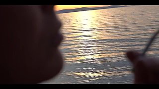 Smoking Cigarettes on the Beach... at Day and in Sunset.