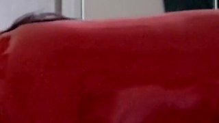 MILF in Latex Catsuit Gives Blowjob and Swallows Cum