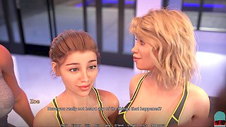 PC game featuring big boobs in a visual novel style