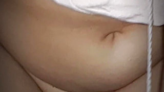 Sexy chubby wife imagine her self with her husband and she Don't realize neighbors suddenly come in room and fuck ING hard