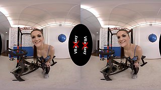 Barbara Bieber Masturbates In Fitness Centre - Big Tits Workout Naked Striptease