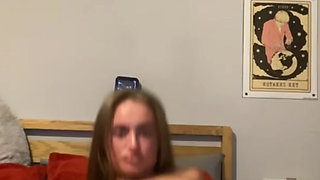 Watch this horny emo student lose control as she fingers herself harder