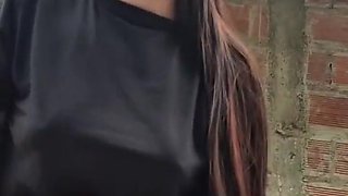 College Girl Her Big Tits In The Park And Her Pussy