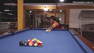 Milf and boy - Colombian whore gets her cue and balls stuffed hard on the pool table - Brian Evansx