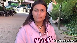 Innocent Latina Teen Fucks for Cash - Amateur Blowjob & Cumshot