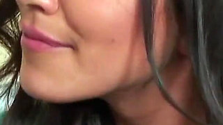 Long legged brunette teen gets slammed in the office