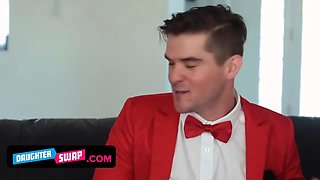 Horny beauties join in a four-way