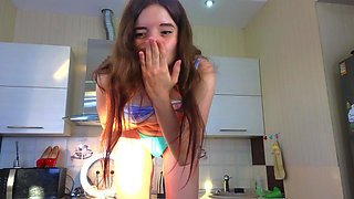 She Couldnt Hold It Alice Wets Herself in Blue Bikini