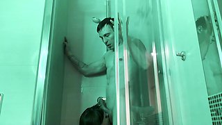Romantic Long Kiss and Sex When We Take a Shower