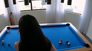 Flexible teen enjoys best fuck ever after playing pool - POVD