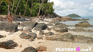 Big melons Thai teenager passion striptease