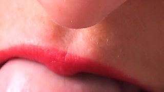 555 Close-up of a Blowjob. Naughty Tongue and Cock.
