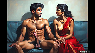 Indian aunty and her stepdaughter sex with stranger in restaurant