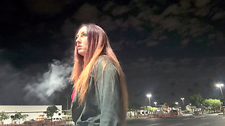 Italian Long Hair Smoking Outside Late at Night Smoker Smoke