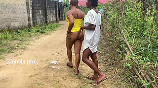 Naughty African Teen Showcasing Their Asses in Broad Daylight