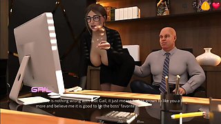Office Boss Licking Step Sister Pussy
