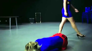 Superheroine Supergirl Defeated in Fight with Vile Villainess