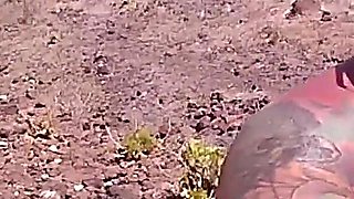 Couple Is Hiking Naked Near the Coast