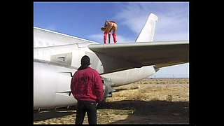 The Blonde Horny Hostess Have Sex to Pilot with Hard Cock