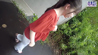 Steamy T Back Stroll with a First Time Outdoor Peach That Drives Nonstop Release Part 3