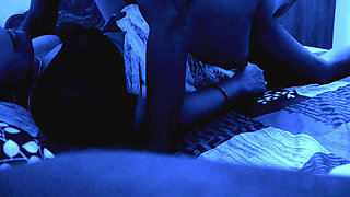 Sexy Indian Wife Sreejaa in Saree Blouse Nice Fucking & Creampied in Dark Night