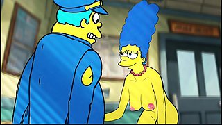 Police Sex Story. Married Housewife Fucks with Sheriff for Her Husband. a Cartoon Parody. Animation. Comic. Parody Simpson