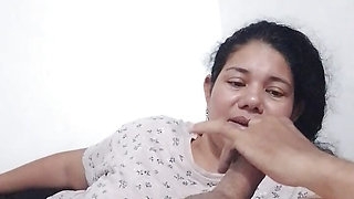 Girlfriend sucking delicious chubby deep throat submissive latina