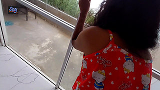 Step Sister Helps Me to Jerking off Went Wrong at Hotel Room - Hot Couple Sexy Brownis