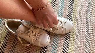 Mrs Mature Feets Stinky Socks Come off After a Long Walk