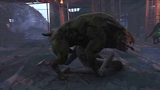 Cute Anime Hentai: Fallout 4 Monster Fuck in the Crash Lair