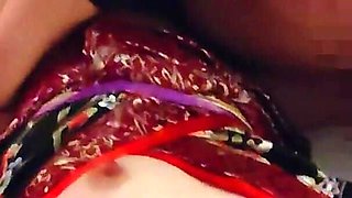 Amateur POV - Creampie in the Sticky Pussy of a Courtesan Who Cums with Fingering - Cosplay, Kimono