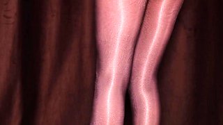 694 shiny pantyhose layers