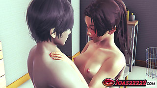 Umehara Suzu 3D Hentai - Standing Fuck & Rough Doggy POV Creampie in Tight Teen Pussy!